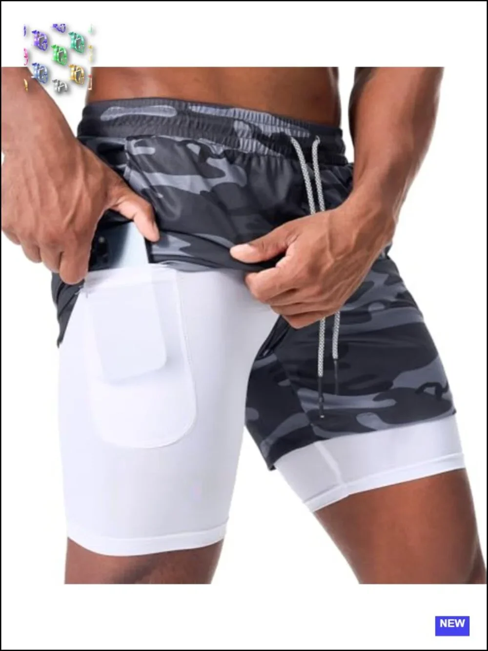 Men's 2-in-1 Running Workout Shorts, 7